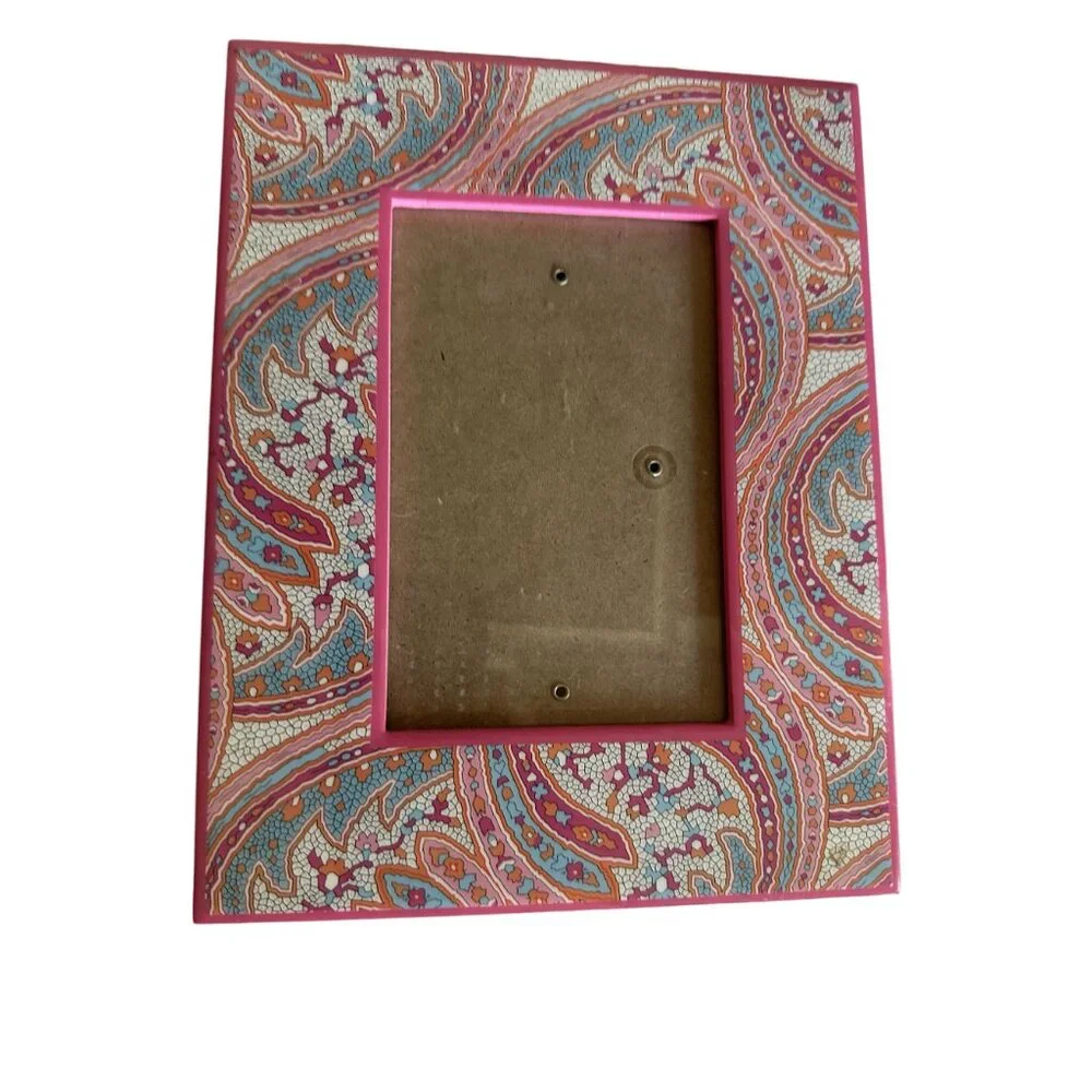 Set Of 2 Pink Floral & Paisley 4x6‎ Picture Frames